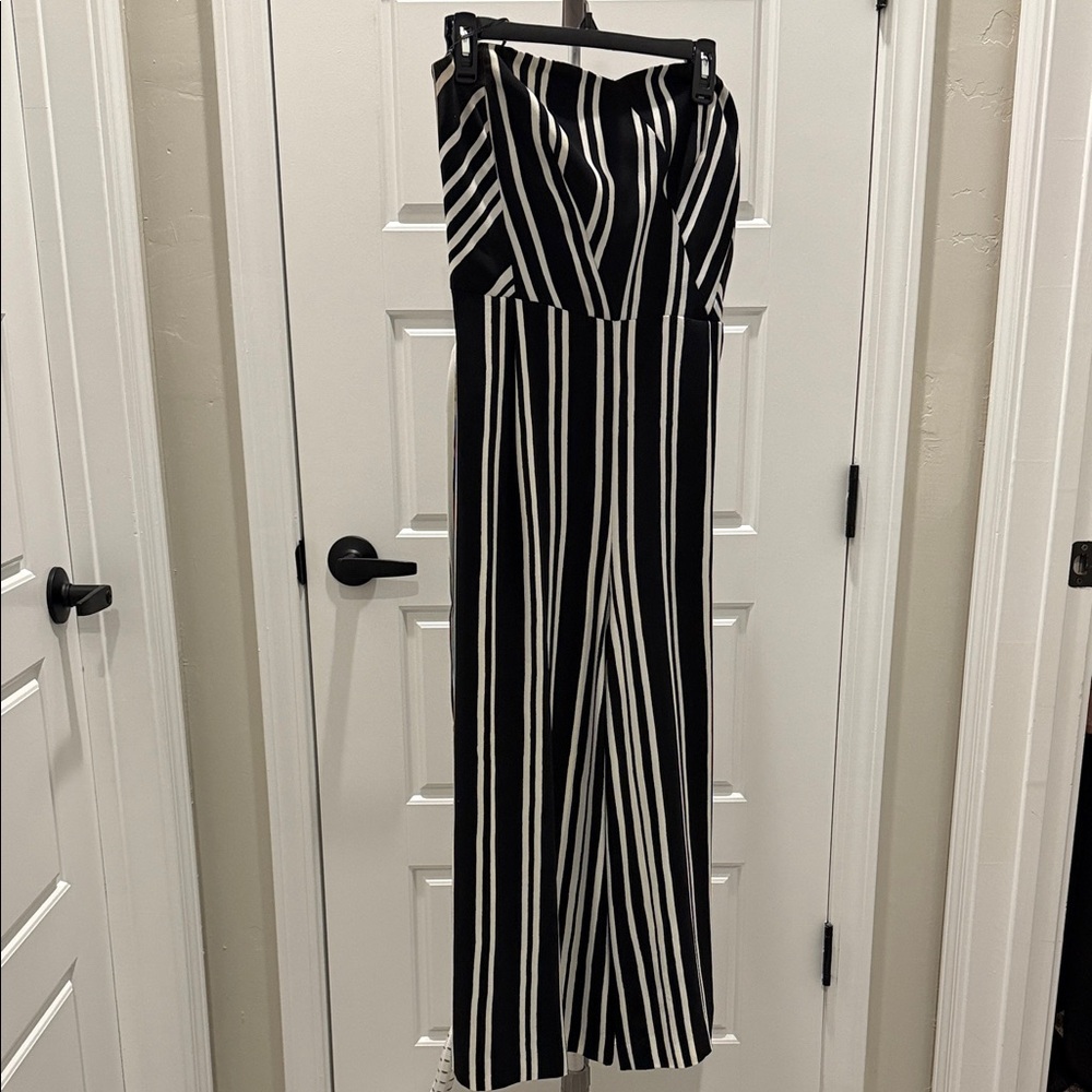 H&M Monochrome Striped Jumpsuit